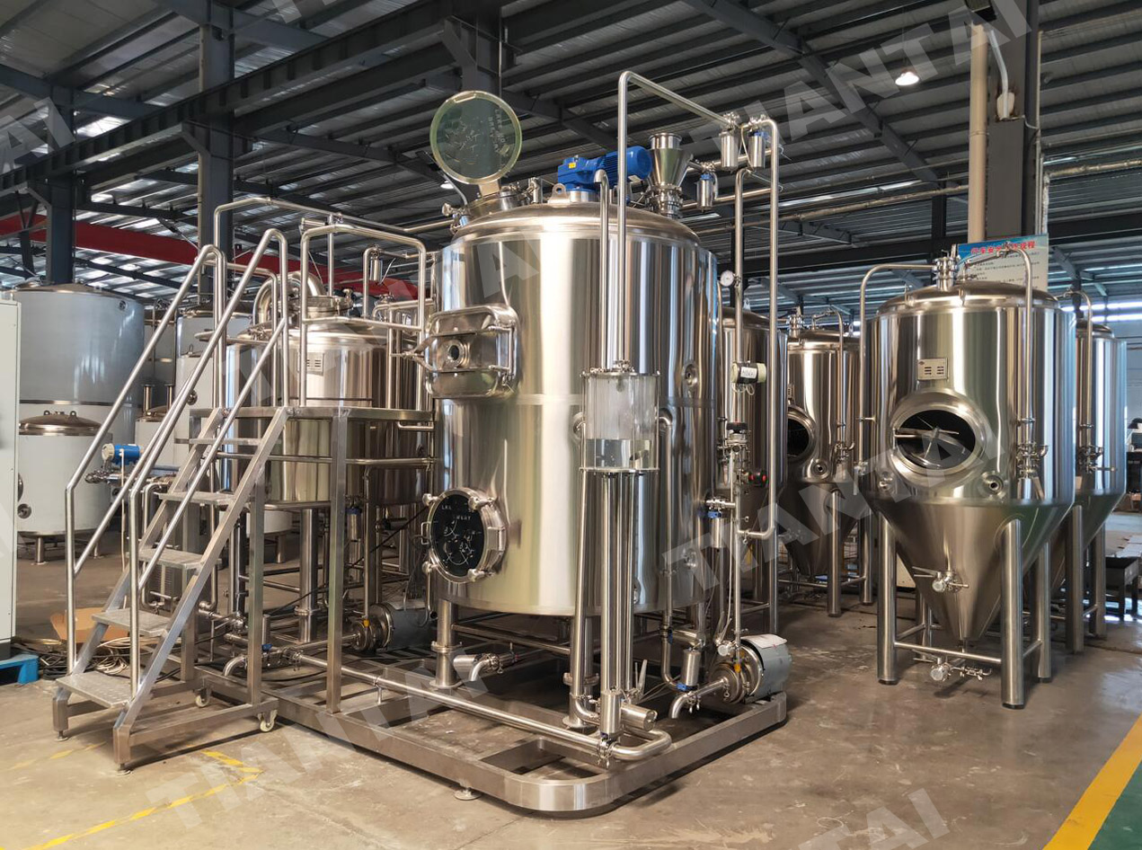 1000L combined three vessel brewhouse with PLC control TianTai® 2